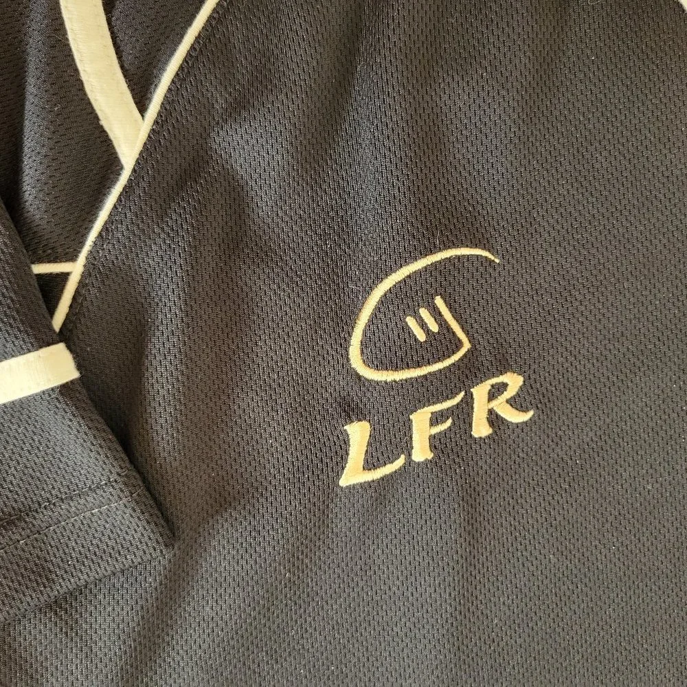 Live For Rugby Mens Retro Ireland S/S Rugby Jersey Size XL Black w/Beige - Picture 5 of 12